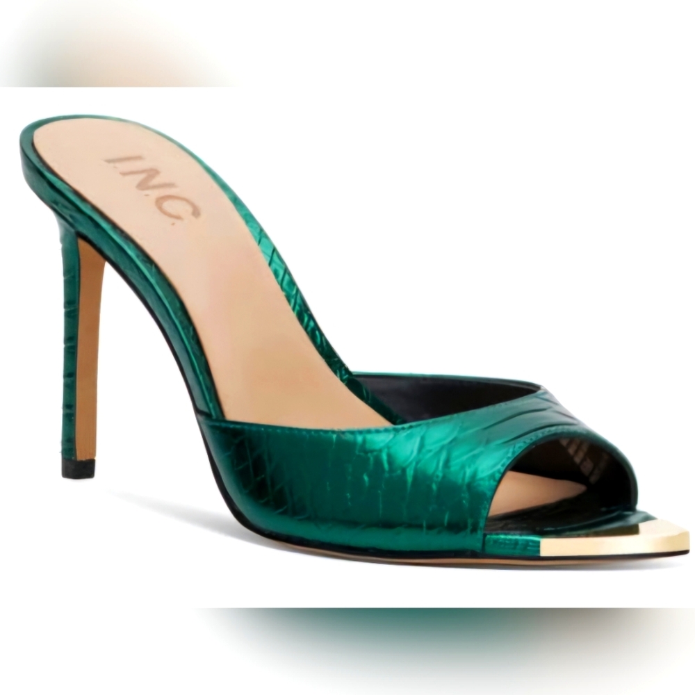 INC Amra Emerald Snake Sandals